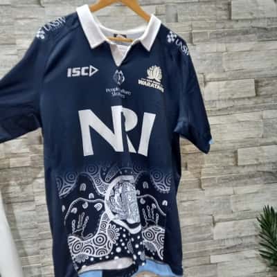  Mens  Size XXXL nsw waratahs Short Sleeve T-shirt Navy Blue / White 