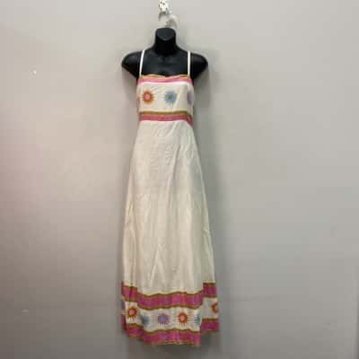 Sportsgirl Womens  Size 12 Maxi Dress Off White 