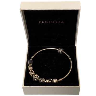 Pandora Womens Bracelet Silver with 7 Charms