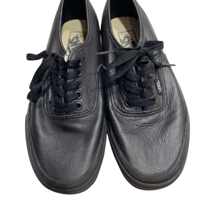 Leather Vans Unisex  Size M7 / W8.5 Sneakers Black  