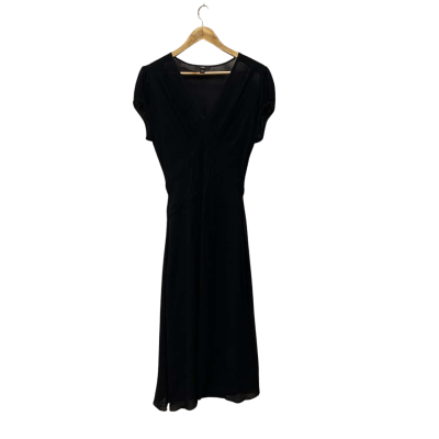 Cue Womens  Size 10 Midi Dress Black 