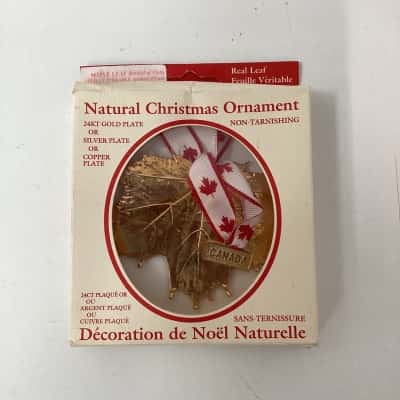 24ct gold christmas ornament -real maple leaf 