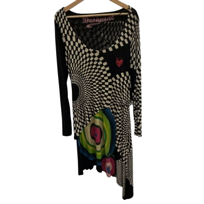 Desigual Womens  Size XL Long Sleeve Dress Multicoloured 