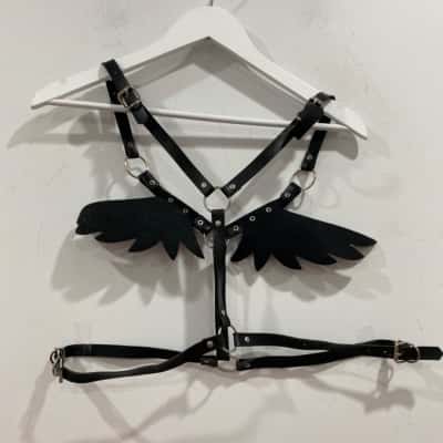  Unisex Black  - Harness with wings