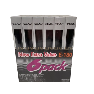 Teac E 180 6 pack vhs tapes new