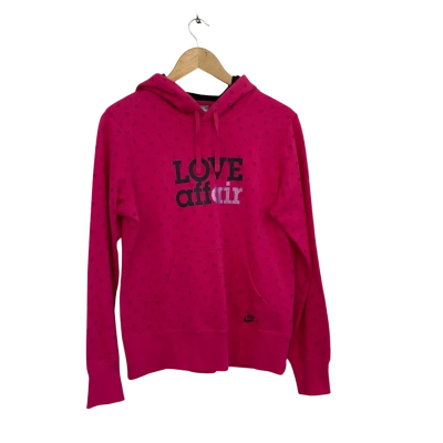 Nike Womens  Size L Hoodie Black  / Pink  / Silver 