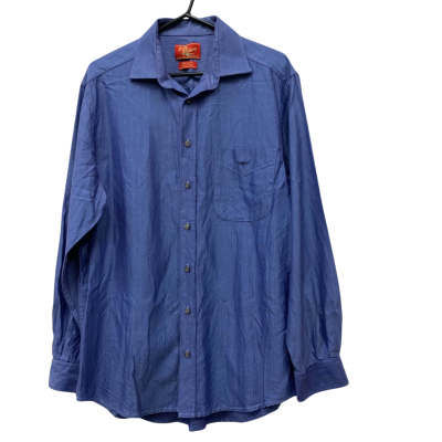R.M.Williams Men's Long Sleeve Shirt Blue / Striped - Size L