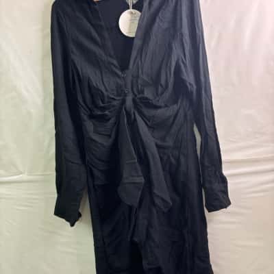 Aiyana Womens Size 10 Wrap Dress Black BNWT