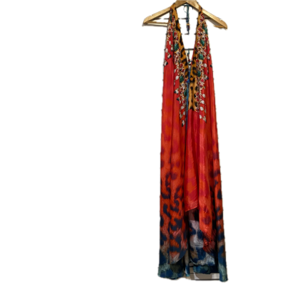 Asa Kaftan Womens Dress One Size Animal print / Coral / Multicoloured / Red 