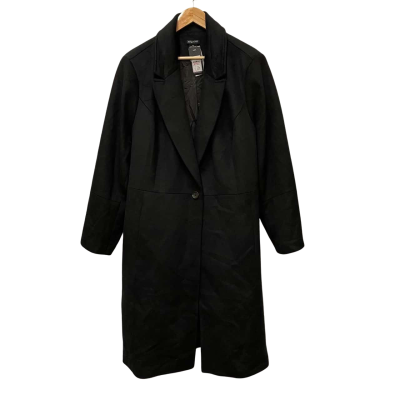 City Chic Black Wool Mix Belissima Coat Size XXL