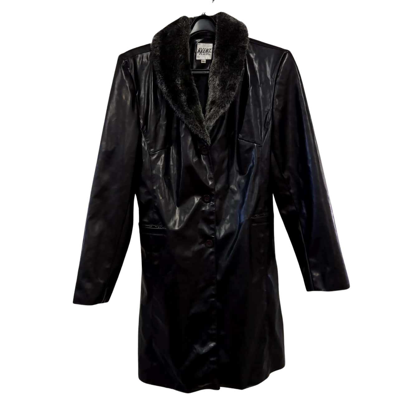 AXENT Womens Size XL Trench Coat Black (s)