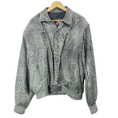 Vintage M.T.V 80s - 90s Grey Leather Jacket 