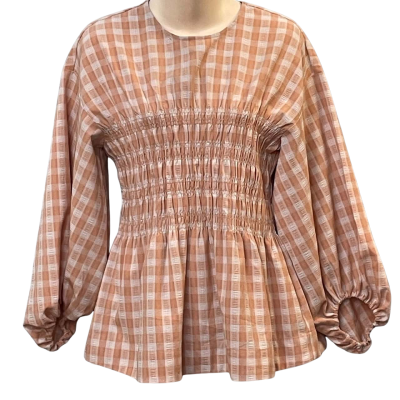 Witchery Womens  Size 10 Long Sleeve Top Pearl / White 