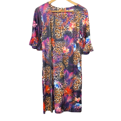 Rockmans ELB Slv Ruffle Dress Size M