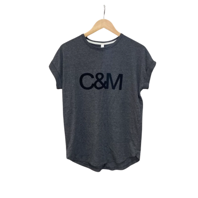 C&M Camilla and Marc Womens  Size M T-shirt Grey 