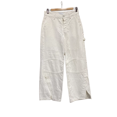 Henne Womens  Size 24 Wide Leg Jeans Off White 