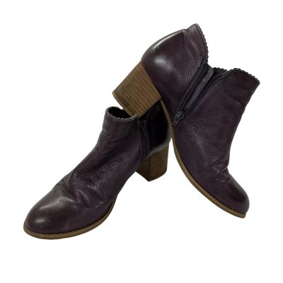 Django & Juliette Womens Leather Size 39 Boots Purple 