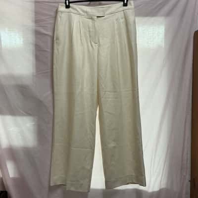 Sportscraft Womens  Size 14 Wide Leg Pants Cream 