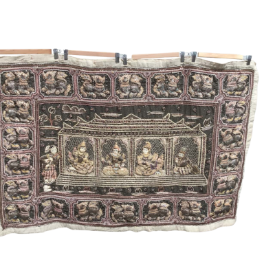 Vintage Burmese/Thai Kalaga Tapestry 1940's 