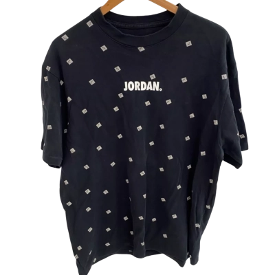 Nike Mens Size L Air Jordan Crew Neck T-shirt Black  