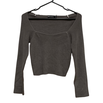 All About Eve Womens  Size 10 Knit top Charcoal