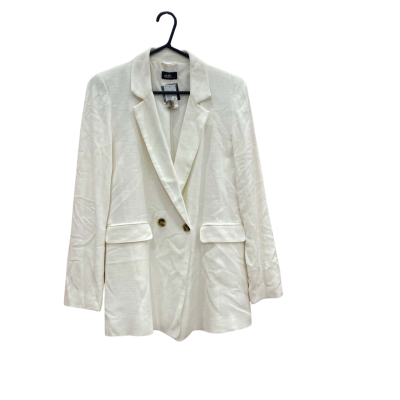 Dotti Womens Size 8 White Linen Blazer