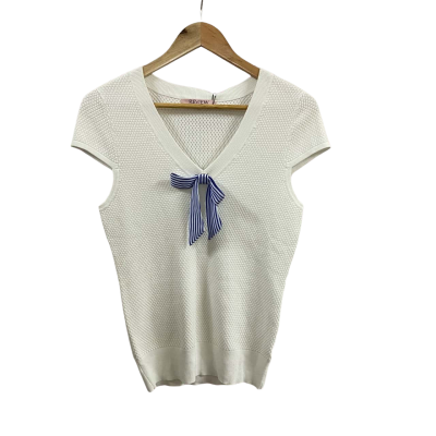 Review Womens  Size 12 Louella Knit Top White/Multi