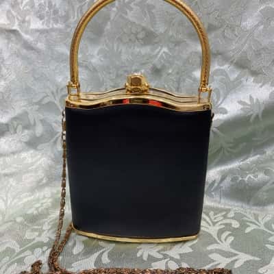  Womens Evening Bag Black  / Gold 