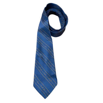 Captain James Cook Navigator Barcoo Brand Australia All Silk Mens Tie Blue 