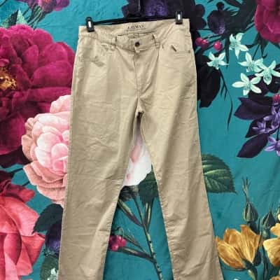 Gazman Mens  Size 34 Straight Leg Pants Beige 