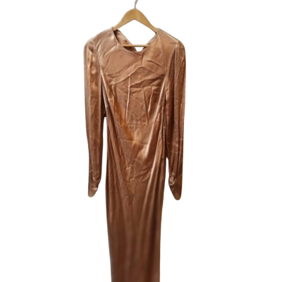 Shona Joy Womens  Size 12 Long Sleeve Bias Dress Desert Rose 