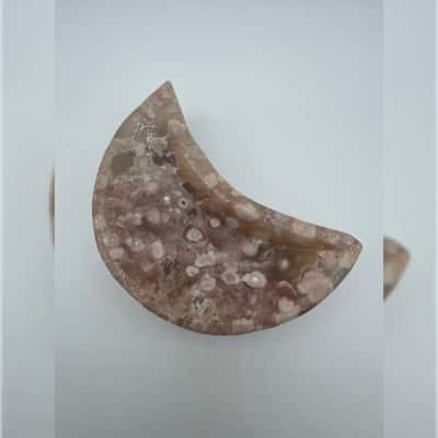 Pink Moss/Flower Agate Moon