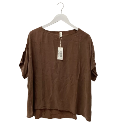 Adorne Womens  Size 14 Short Sleeve Top Brown 