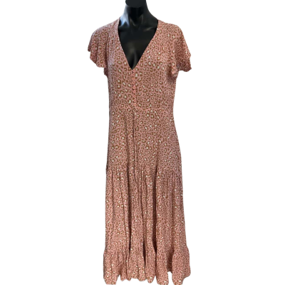 Salty Bright Womens  Size 8 Casual Dress Animal print / Brown / Pink  