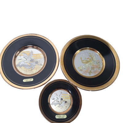 Art of Chokin Plates -set of 3 
