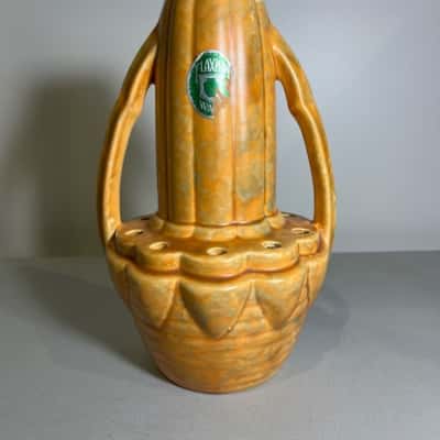 Flaxman Ware Brown Vase