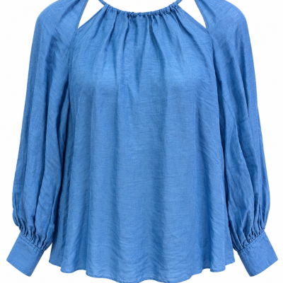 Country Road Blue Silk Blend Women's Top – Size 4