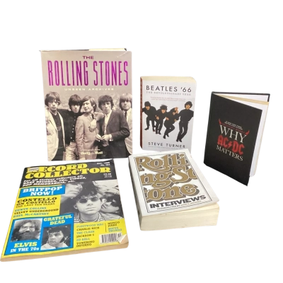 5 Books on Beatles, Rolling Stones and AC/ DC (see description for details)