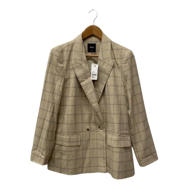 Sportsgirl Womens  Size 10 Suit Jacket Checked / Cream 