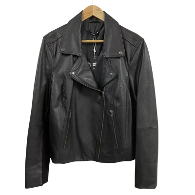 Piper Womens  Size S Leather Jacket Black 