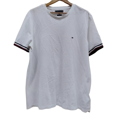 Tommy Hilfiger Mens Size L Short Sleeve T-shirt White (6)