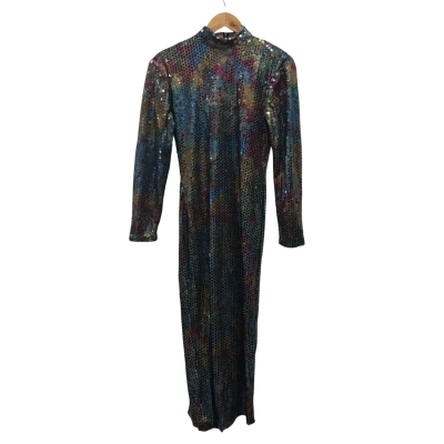 Vintage Studibaker Hawk Womens  Size 12 Sequin Maxi Dress Multicoloured 