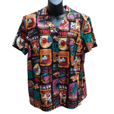 DANGERFIELD 'Creep It Real' Short Sleeve Shirt in Size 12