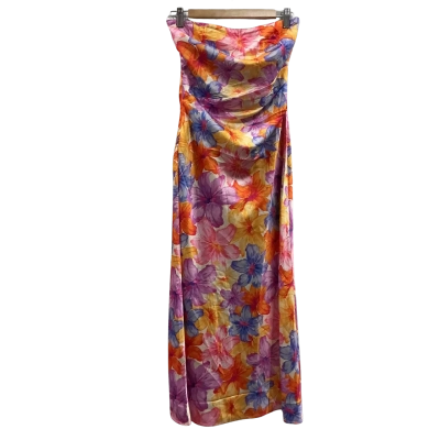 Rnwy Womens Size 6 Strapless Dress Floral 