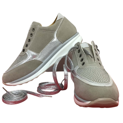 Unbranded Grey Sneaker with Diamonte Detail