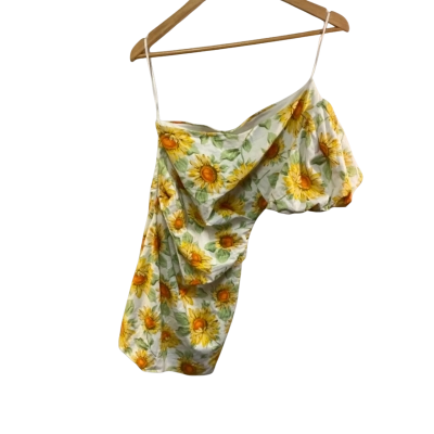 Bec & Bridge Womens  Size 6 Off The Shoulder Dress Floral / White 