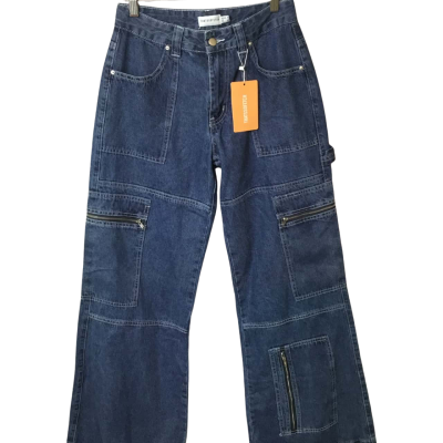 Women’s Size 8 Blue Thatssofetch Wide Leg Jeans