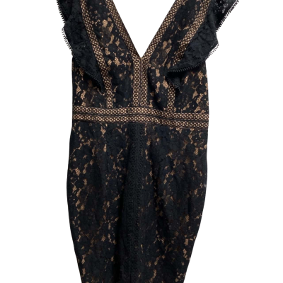 City Chic Womens  Size XS Midi Dress / Sleeveless, Beige / Black  / Floral 