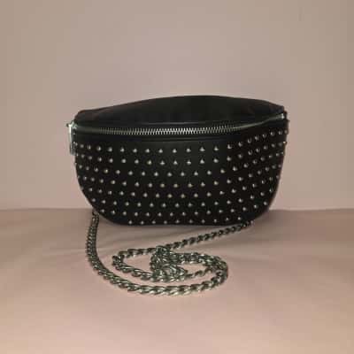 Decjuba Womens Belt Bag Black / Silver 