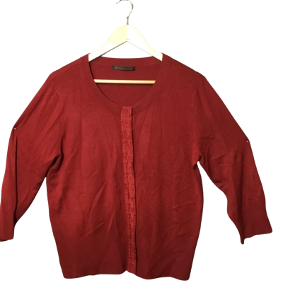 David Lawrence Womens  Size L Cardigan Maroon 